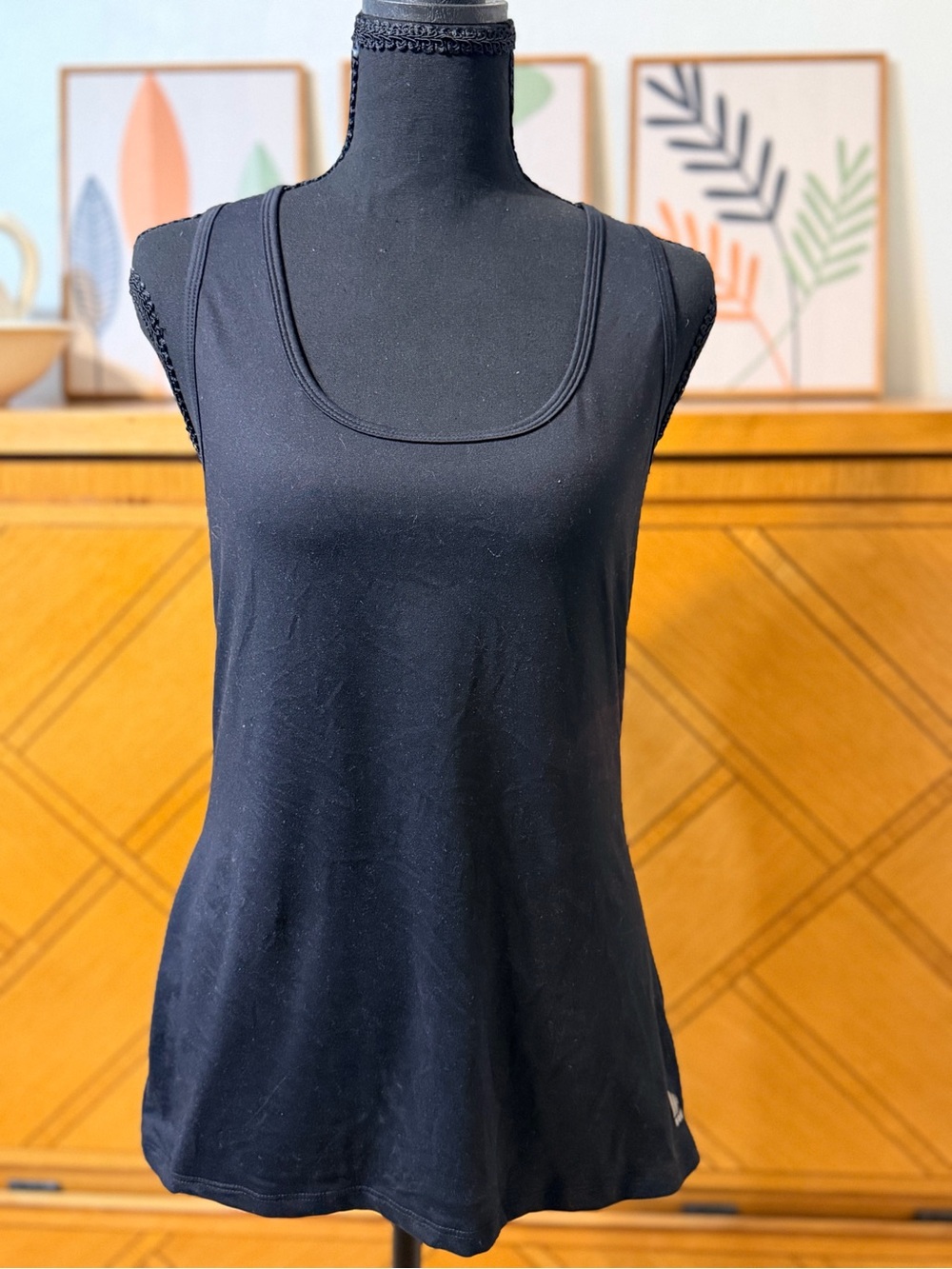 RBX Black Scoop Neck Athletic Tank Top